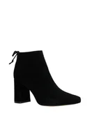 Botki damskie - Wojas Skórzane botki w kolorze czarnym - miniaturka - grafika 1