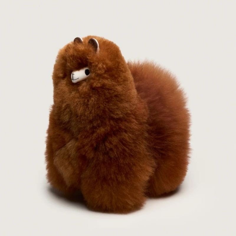 Huacaya - Przytulanka z naturalnej alpaki CARAMEL 18 cm