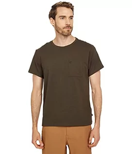 Koszulki męskie - Fjallraven FJÄLLRÄVEN Męski T-shirt Övik M Ciemny oliwkowy M F87042 - grafika 1