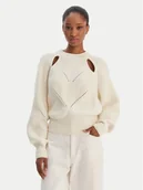 Swetry damskie - BOSS Sweter Farlant 50554767 Beżowy Relaxed Fit - miniaturka - grafika 1