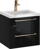 Szafki łazienkowe - Szafka z Umywalką ROSEN 50 cm - Uchwyt Złoty - miniaturka - grafika 1