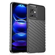 Etui i futerały do telefonów - Thunder Case etui Xiaomi Poco X5 5G / Redmi Note 12 5G silikonowy pancerny pokrowiec czarne - miniaturka - grafika 1