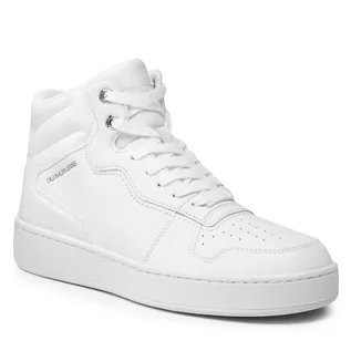 Sneakersy damskie - Calvin Klein Jeans Sneakersy Cupsole Mid Laceup Basket Wn YW0YW00451 Triple White 0K4 - grafika 1