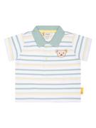 Kaftaniki dla niemowląt - Steiff Koszulka polo w kolorze zielono-kremowym - miniaturka - grafika 1