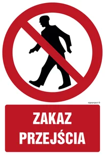 GC002 ZAKAZ PRZEJŚCIA, KN - FOLIA PODŁOGOWA NIEŚWIECĄCA; (300X450MM) - Tablice BHP - miniaturka - grafika 1