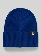 Czapki dla dzieci - Czapka z dzianiny z detalem z logo - miniaturka - grafika 1