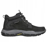 Buty sportowe męskie - Buty męskie Skechers Respected Boswell czarne 204454 Blk - miniaturka - grafika 1
