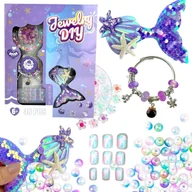 Prace ręczne dla dzieci - Biżuteria Syrenka - Magiczny Zestaw DIY 48 Elementów - miniaturka - grafika 1
