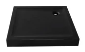 Brodziki prysznicowe - New Trendy B-0563 Brodzik MILD STONE akrylowy kwadratowy 90x90x11,5 czarny - miniaturka - grafika 1