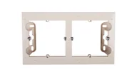 Wyłączniki światła i elektryczne - Kontakt Kontakt_Simon Puszka natynkowa 2-krotna do ramek PREMIUM. Głębokość 35 mm krem DPN2/41 - miniaturka - grafika 1