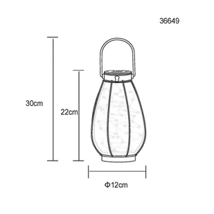 Globo Lampa solarna LED 36649, czarna, bursztynowa, metal, tworzywo sztuczne - Lampy ogrodowe - miniaturka - grafika 1