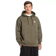 Bluzy męskie - FILA Męska bluza z kapturem THIERS Oversized Hoody, Burnt Olive, S - miniaturka - grafika 1