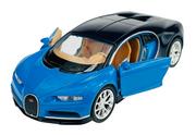 Samochody i pojazdy dla dzieci - Welly Bugatti Chiron Niebieski 1:34 Samochód Nowy Metalowy Model - miniaturka - grafika 1