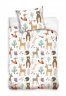 Pościel dla dzieci - POŚCIEL bawełniana ZWIERZĘTA las lis niedźwiedź jeż sowa jeleń 160x200 cm - miniaturka - grafika 1