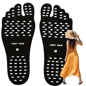 Akcesoria obuwnicze - Antypoślizgowe naklejki na bose stopy na plażę czarne 36-39 - miniaturka - grafika 1