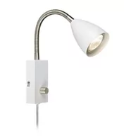 Lampy ścienne - Markslojd Kinkiet LAMPA ścienna CIRO 107410 regulowana OPRAWA metalowa reflektorek na peszlu biały 107410 - miniaturka - grafika 1