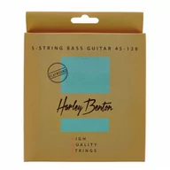 Struny gitarowe  - Struny do basu 5 strunowego 45-128 Harley Benton HQS Flatwound - miniaturka - grafika 1