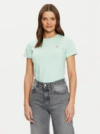 Koszulki i topy damskie - Guess Jeans T-Shirt W4YI10 J1314 Zielony Regular Fit - miniaturka - grafika 1