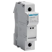 Bezpieczniki elektryczne - Hager polo Podstawa bezpiecznikowa 1P 25A 8,5x31,5mm L32 LSN401 LSN401 - miniaturka - grafika 1