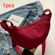 Torebki damskie - TEMU 1 szt. nowoczesnej modnej damskiej uniwersalnej casualowej torby na ramię z regulowanym paskiem i zamkiem błyskawicznym, odpowiedniej na - miniaturka - grafika 1