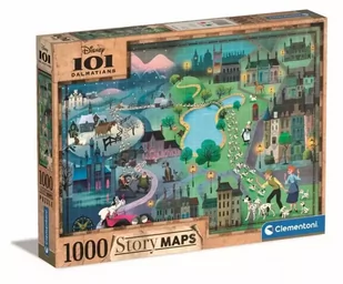 Puzzle 1000 Story Maps 101 Dalmatyńczyków Nowa - Puzzle - miniaturka - grafika 2