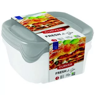 Curver FRESH POJEMNIK DO ŻYWNOŚCI ZESTAW 3 SZTUKI 0,8L 4106 - Pojemniki kuchenne - miniaturka - grafika 1
