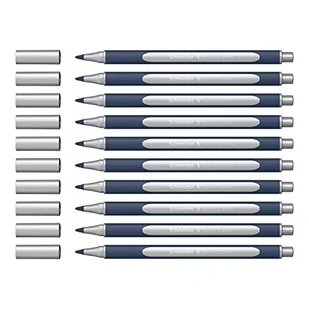 Schneider ML05001007 Metallic Rollerball długopis (grubość kreski 0,4 mm, tusz wysokometaliczny, szybkoschnący, obudowa z 88% biologicznego tworzywa sztucznego) 10 sztuk w kolorze srebrnym metalicznym - Pióra kulkowe - miniaturka - grafika 1