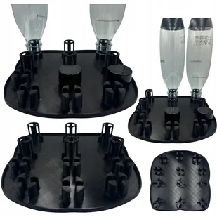 Ociekacz Na 6 Sześć Butelki Do Saturatora SODASTREAM Stojak Uchwyt Czarny - Akcesoria i części AGD - miniaturka - grafika 1