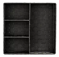 Pudła i pojemniki do przechowywania - WENKO Organizer WENKO Adria Black, czarny, 10x32x32 cm - miniaturka - grafika 1