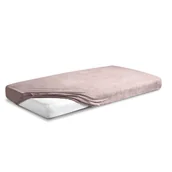 Prześcieradła - Prześcieradło frotte z gumką 180x200 różowe pudrowe Premium - miniaturka - grafika 1