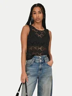 Koszulki i topy damskie - JDY Top Eva 15351499 Czarny Regular Fit - miniaturka - grafika 1