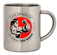 Kubki - Kubek stalowy 321PREZENT dla Siłacza-Sportowca-Koksa, srebrny, 260 ml - miniaturka - grafika 1