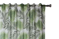 Firany - Firana z ukr.patkami VENDO zielony/biały / 140x246 / 100% poliester - miniaturka - grafika 1