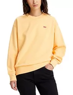 Bluzy damskie - Levi's damska bluza z kapturem non graphics, Standard Crew Buff Orange, S - miniaturka - grafika 1