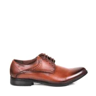 Półbuty męskie - MĘSKIE BUTY WIZYTOWE ELEGANCKIE PANTOFLE BADOXX 482 BRĄZOWE LICOWE - miniaturka - grafika 1