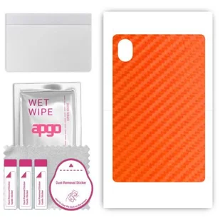 folia naklejka skórka strukturalna na TYŁ do Huawei MatePad 11.5 PaperMatte - Carbon Pomarańczowy - apgo SKINS - Akcesoria do tabletów i e-booków - miniaturka - grafika 1