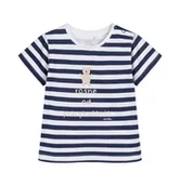 Bluzki dla niemowląt - T-shirt dla dziecka do 2 lat, z napisem Rosnę od przytulania, w paski - miniaturka - grafika 1