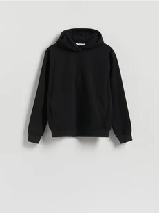 Reserved - Bluza regular z kapturem - czarny - Bluzy męskie - miniaturka - grafika 1