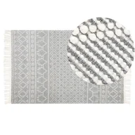 Dywany - Dywan wełniany ze wzorem geometrycznym 160x230 cm beżowo-szary SOLHAN - miniaturka - grafika 1