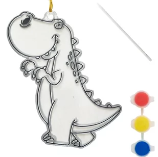 WITRAŻ ZAWIESZKA DO SAMODZIELNEGO MALOWANIA ZAWIESZKI DIY, WZÓR DINOZAUR - Zabawki kreatywne WITRAŻ ZAWIESZKA DO SAMODZIELNEGO MALOWANIA ZAWIESZKI DIY, WZÓR DINOZAUR - Zabawki kreatywne - miniaturka - grafika 1