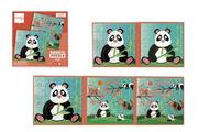 Puzzle - Scratch, Puzzle magnetyczne - książka podróżna Panda 2 obrazki 40 elem. - miniaturka - grafika 1