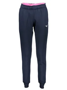 Mizuno Spodnie dresowe w kolorze granatowym - Spodnie sportowe damskie - miniaturka - grafika 1
