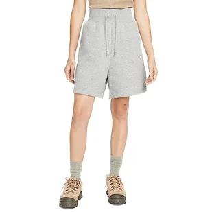 Nike DQ5717-063 W NSW PHNX FLC HR Shrt Baller szorty damskie Dk Grey Heather/Sail Rozmiar M - Spodenki damskie - miniaturka - grafika 1