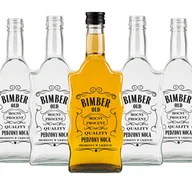 Domowy wyrób alkoholu - 5x Butelka BUTELKI FALA na BIMBER WÓDKĘ NALEWKI z NADRUKIEM 500 ml - miniaturka - grafika 1