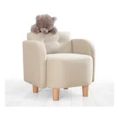 Fotele i pufy dla dzieci - Kremowy fotel dziecięcy Volie – Balcab Home - miniaturka - grafika 1