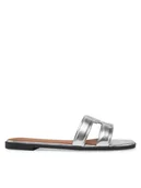 Klapki i japonki damskie - Tommy Hilfiger Klapki FW0FW08676 Srebrny - miniaturka - grafika 1