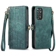 Portfele - Foxdock Etui z klapką do Xiaomi Redmi Note 11 Pro Odporne na wstrząsy skórzane etui Prosty biznesowy portfel z klapką Zielony - miniaturka - grafika 1
