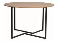 Stoły - Stół okrągły ALTO 120x120 dąb/czarny - miniaturka - grafika 1