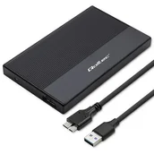 Etui na twarde dyski - Obudowa dysku QOLTEC 52277 Czarny 52277 - miniaturka - grafika 1