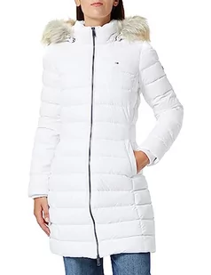 Tommy Jeans Damska kurtka puchowa Tjw Essential z kapturem, biały, XXL - Kurtki damskie - miniaturka - grafika 1